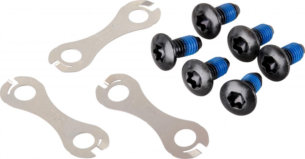 SHIMANO Befestigungsschrauben Bremsscheibe BR-M395 HR - inkl. Unterlegscheibe, Rot