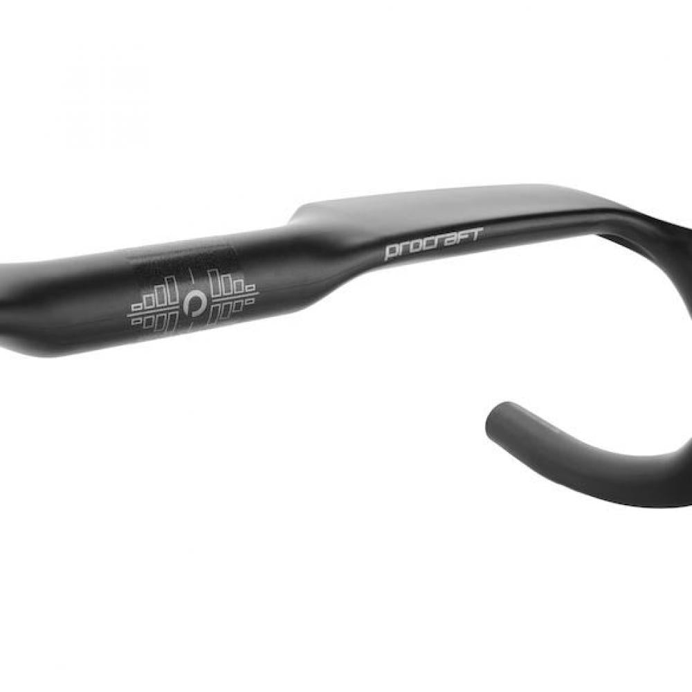 Procraft Lenker AE Ultimate 31,8 x 400 mm Schwarz - aerodynamischer Carbon-Rennradlenker