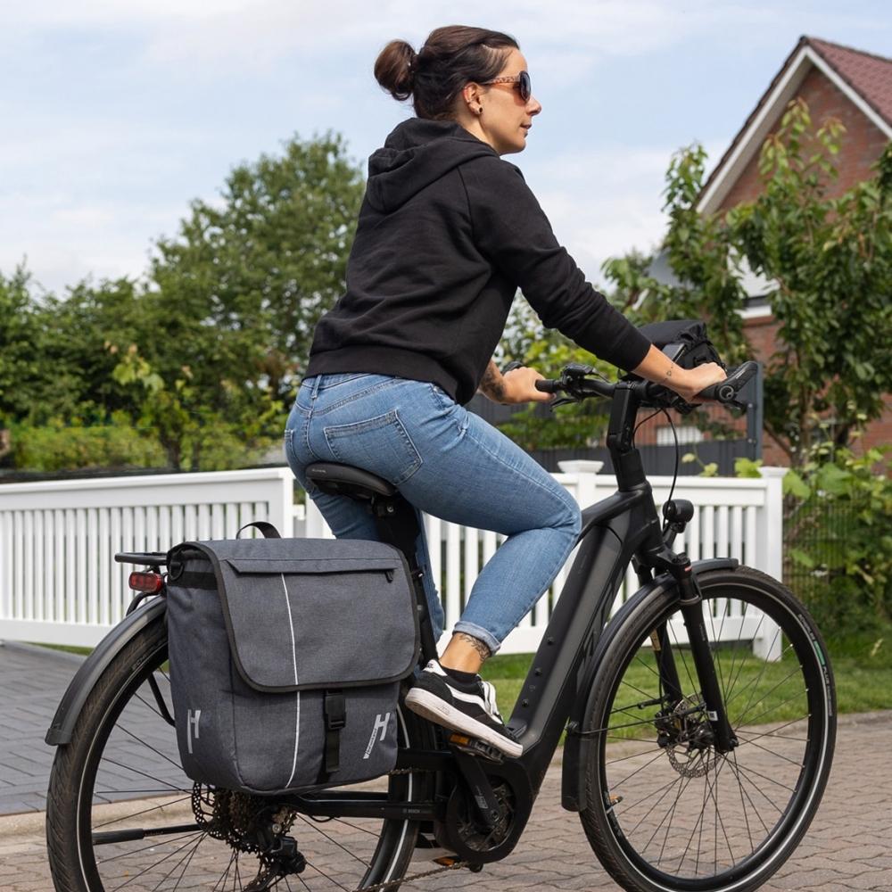 Haberland Einzeltasche 18l Street Work anthrazit - praktische City- & Pendler-Gepäckträgertasche