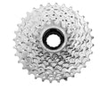 Silberner SunRace 9-fach 13-32Z Schraubkranz für E-Bikes mit Fluid Drive Plus.
