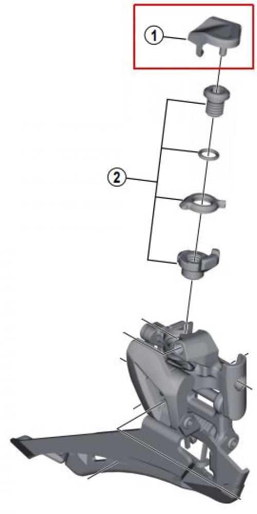 SHIMANO Abdeckung für Zugklemmung FD-R9100 Abdeckung