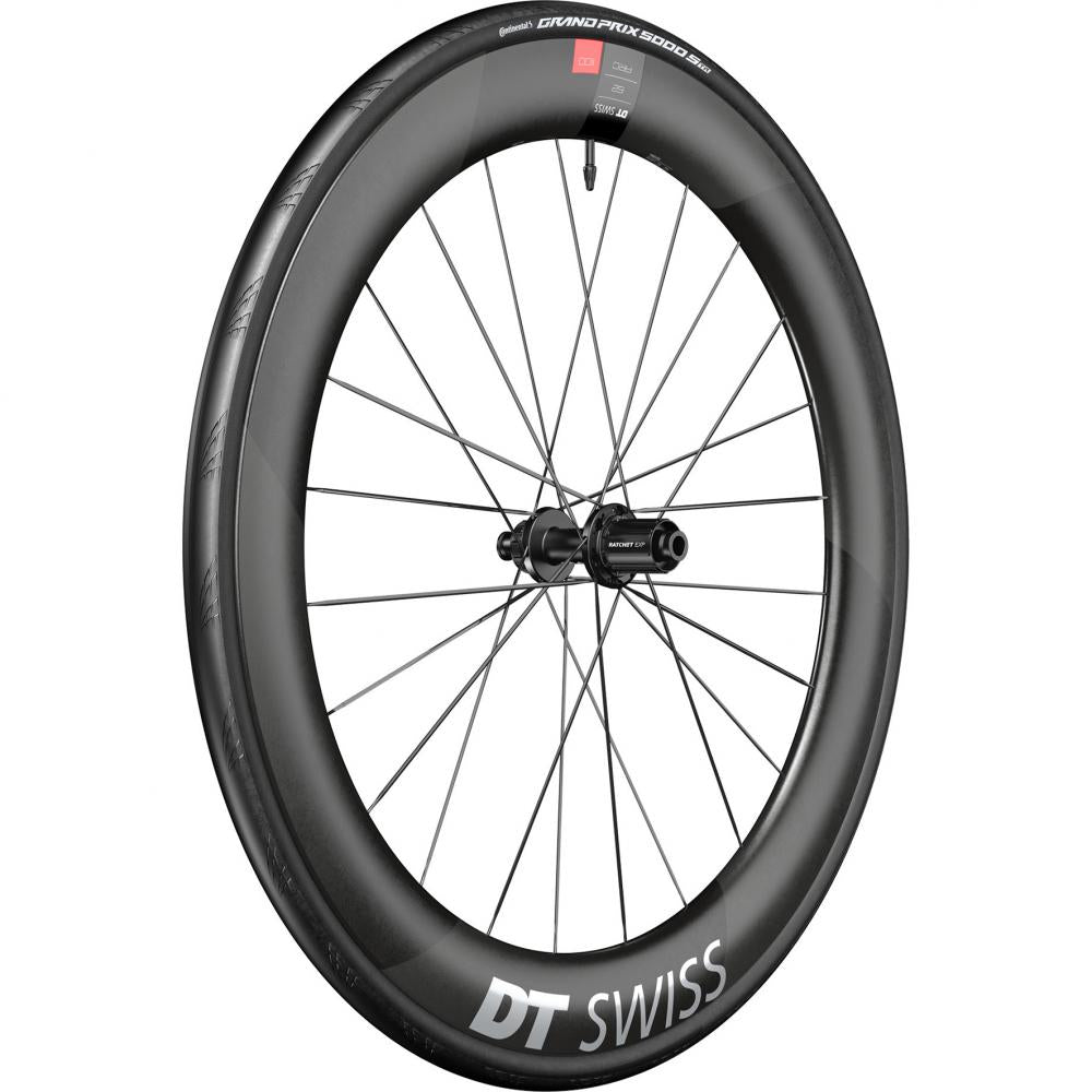 DT Swiss Laufrad ARC 1100 Dicut Disc 622 x 62 mm Schwarz - aero-optimiertes WTS Vorderrad