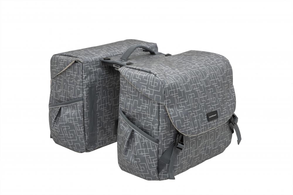 New Looxs Doppelpacktasche Mondi Joy Double MIK 37L Ivy Walnut - geräumige Fahrrad-Gepäcktasche