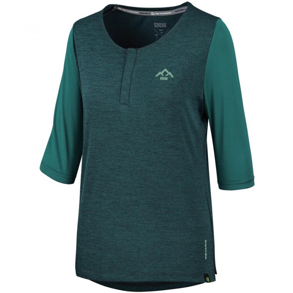 IXS Sports Division iXS Carve X Women Henley 42 Everglade/Solid Everglade - atmungsaktives Trail-Jersey