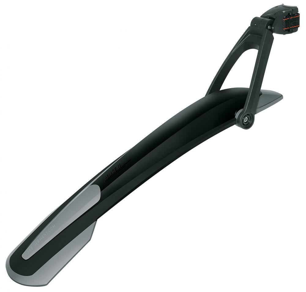 SKS X-Blade 26/27,5" Hinterrad-Schutzblech, schwarz/grau, 2-K-Kunststoff, Quick-Release, verstellbarer Spoiler.