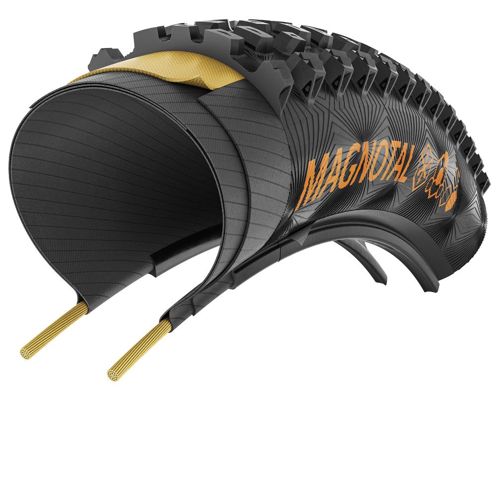 Continental Magnotal Trail Grip Fahrradreifen Schnittbild, tubeless-ready Faltreifen, schwarz, 27,5x2,40 Zoll.