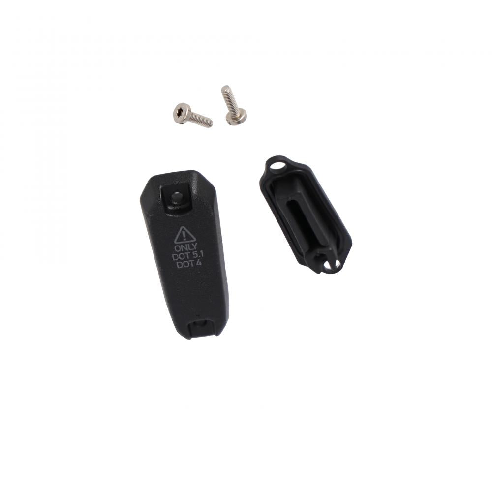 SRAM Bremsflüssigkeitsbehälter Kit für Code Ultimate/Silver/Stealth, schwarz, mit Schrauben für präzise Wartung.
