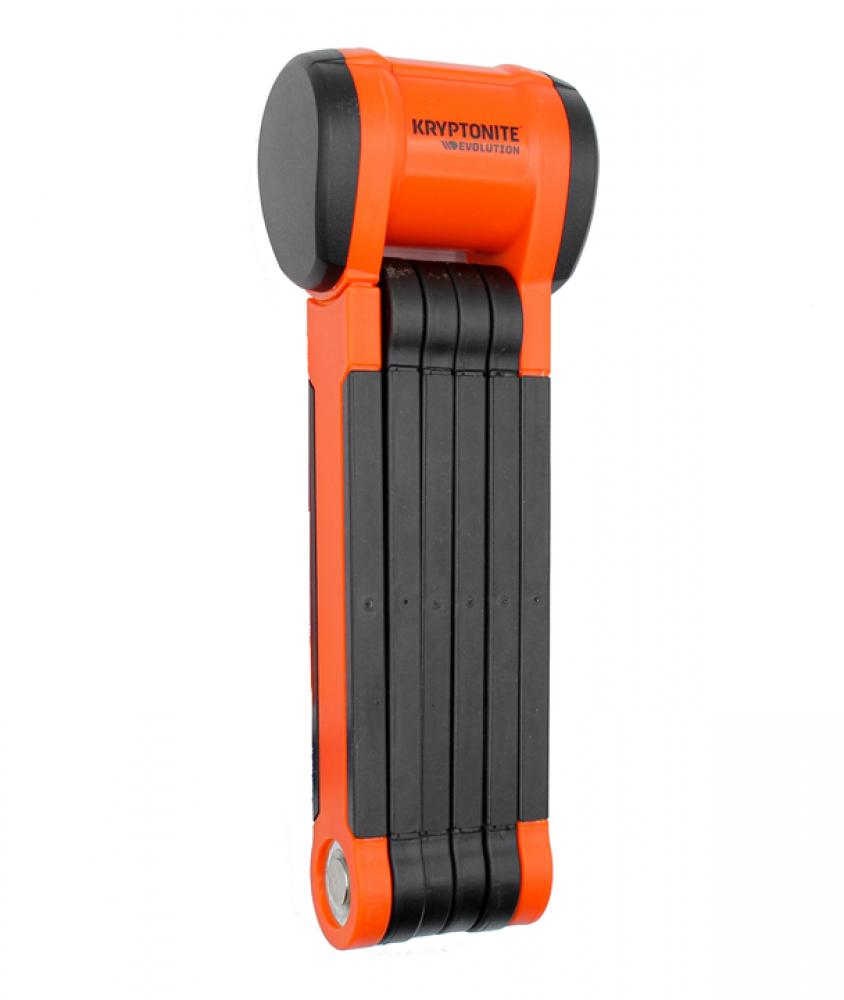 Kryptonite Evolution 790 Faltschloss, 90cm, 5,4mm gehärteter Stahl, Sicherheitsstufe 7/10, orange/schwarz.