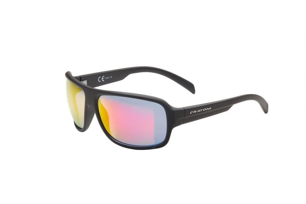 Cratoni C-Ice NXT Sportbrille photochromic black matt - Radbrille mit rotem Spiegel