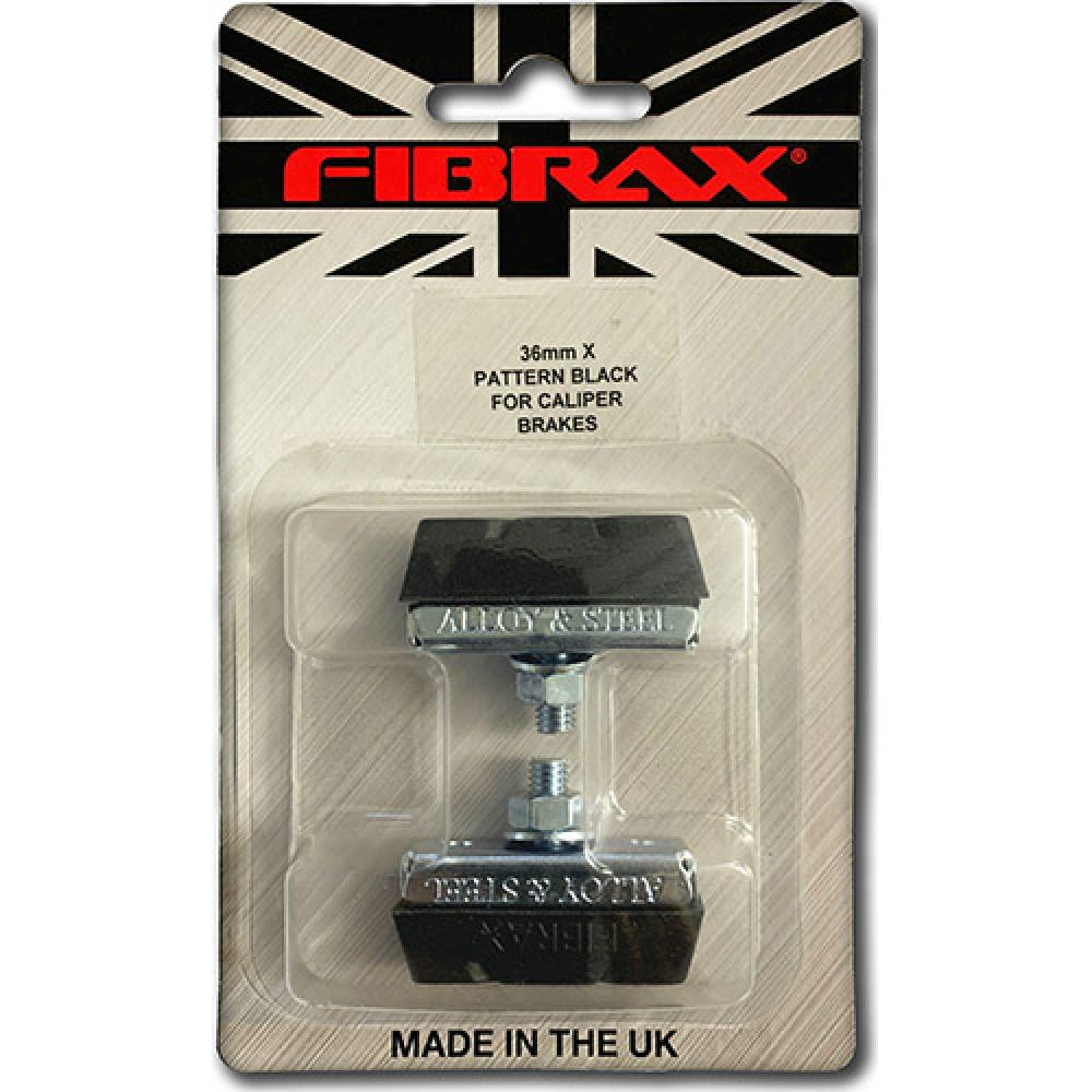 Fibrax Bremsschuhe SH292 Zangenbremse L40mm symm für Aluminium Stahlfelgen schwarz
