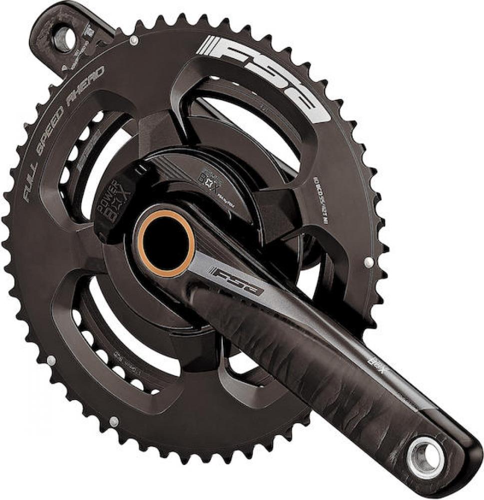 FSA Leistungsmesskurbel Powerbox Road Carbon 2x 177,5 mm Schwarz - präzise Wattmessung für Rennräder