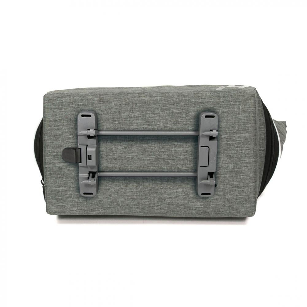 Haberland Gepäckträgeraufsatztasche Lena grau - praktische Racktime 1.0 Transportlösung
