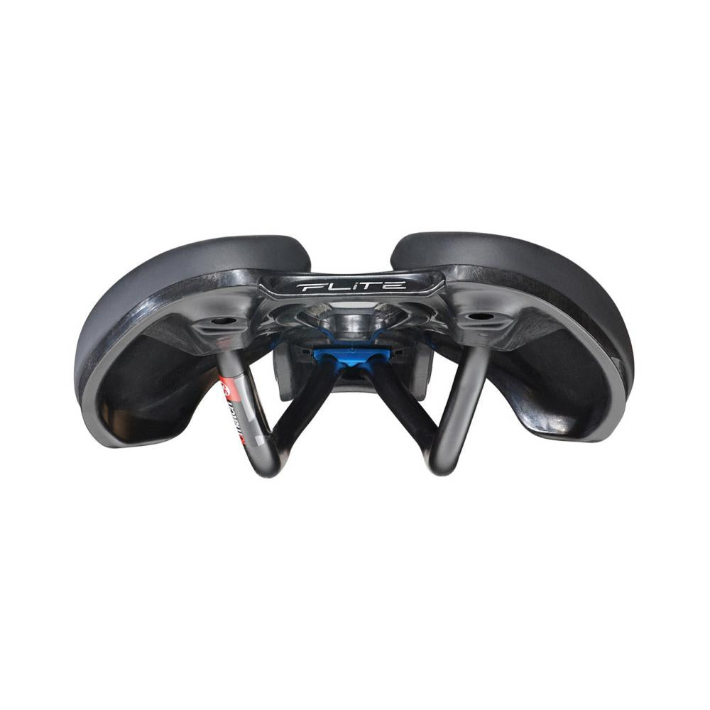 Selle Italia Flite Boost TM Superflow L3 Rennsattel, Unterseite. Leichter Sattel mit Superflow-Ausschnitt für Komfort.