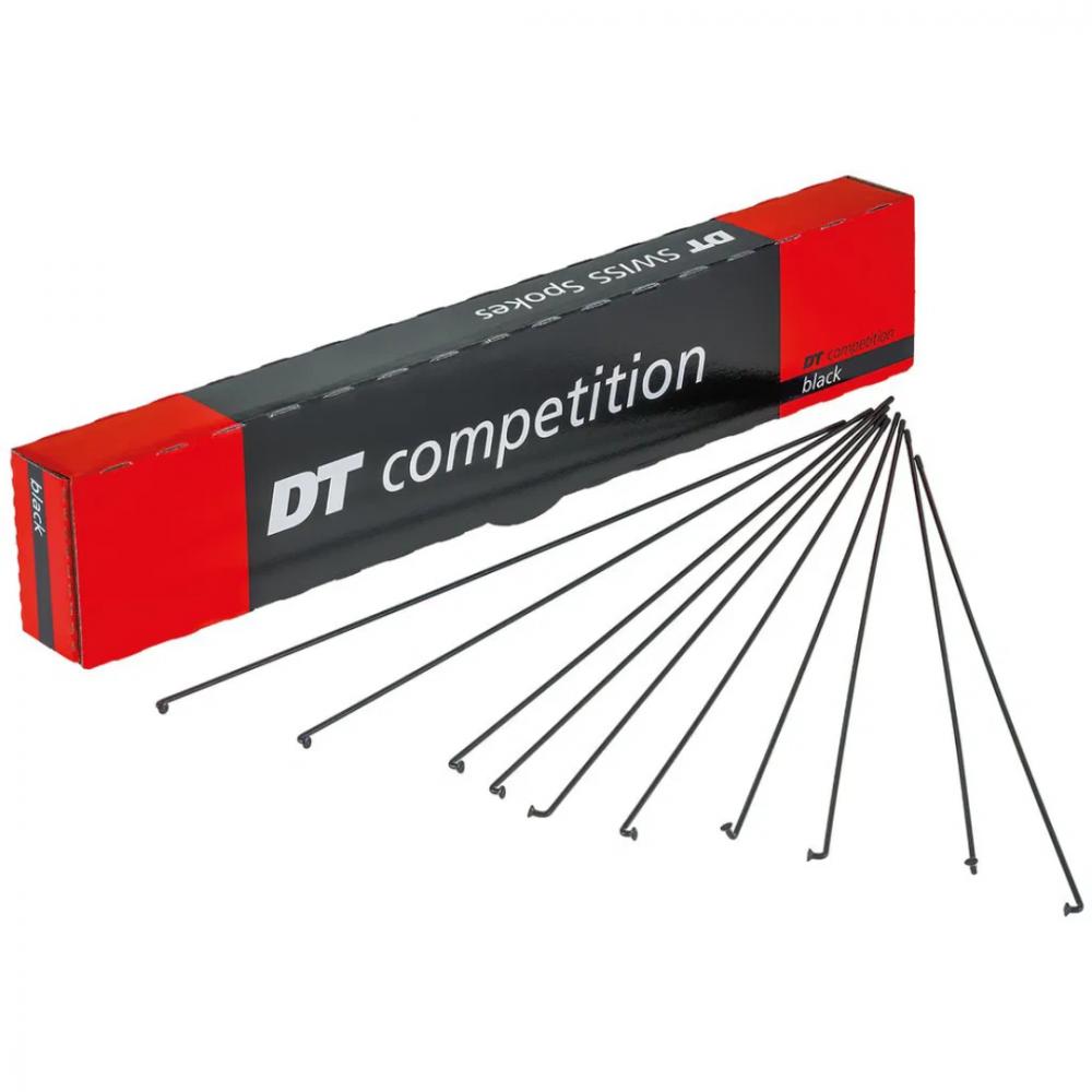 DT Swiss Speiche Competition 2.0 / 1.8 264 mm schwarz - robuste High-Performance-Fahrradspeiche