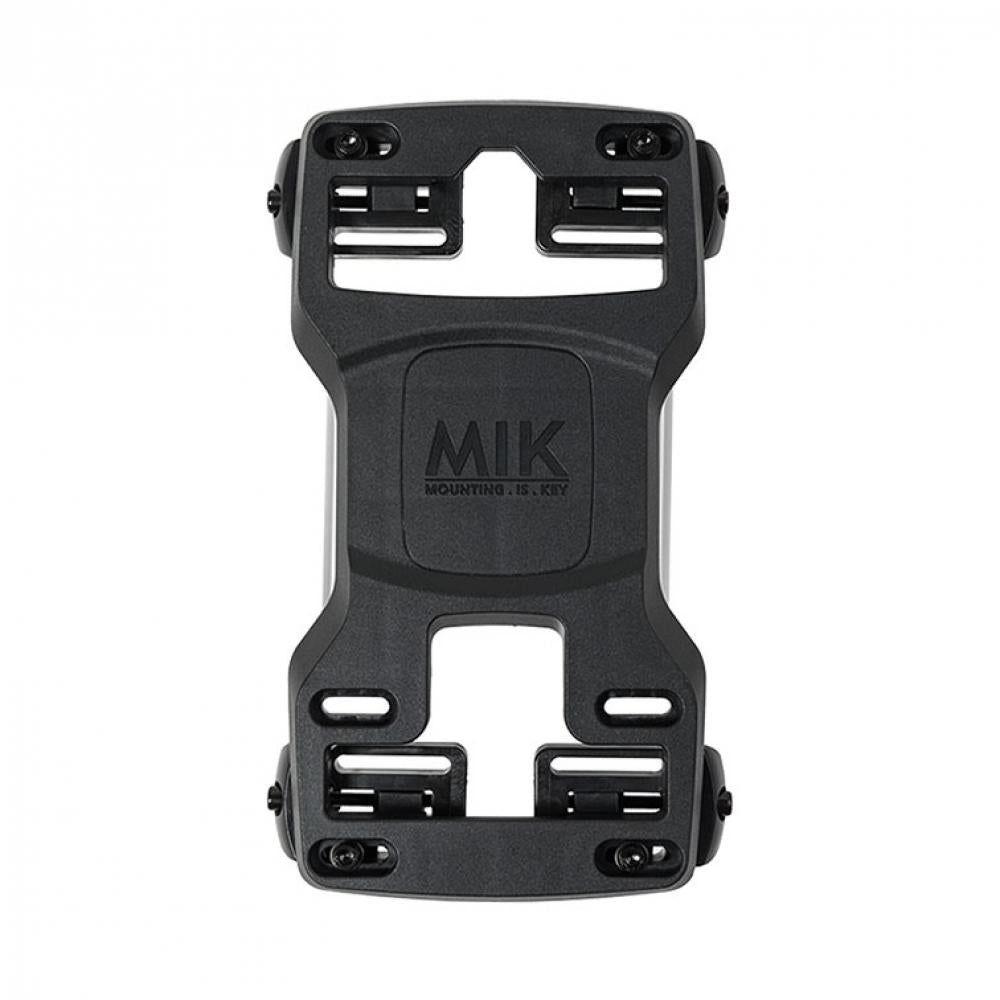 Basil MIK Gepäckträgerplatte schwarz für Gepäckträger 80-170 mm, Adapterplatte zur Montage von Fahrradzubehör.