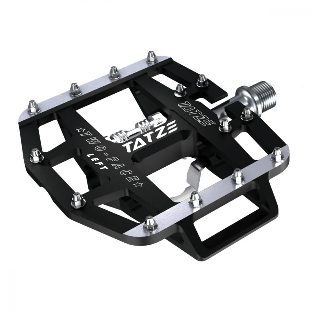 Tatze Two-Face MTB Hybrid Pedale Robuste Kombipedale mit 14 austauschbaren Pins, Cr-Mo-Achse, CNC-gefrästem Aluminiumkörper, ideal für MTB und Trail-Einsätze