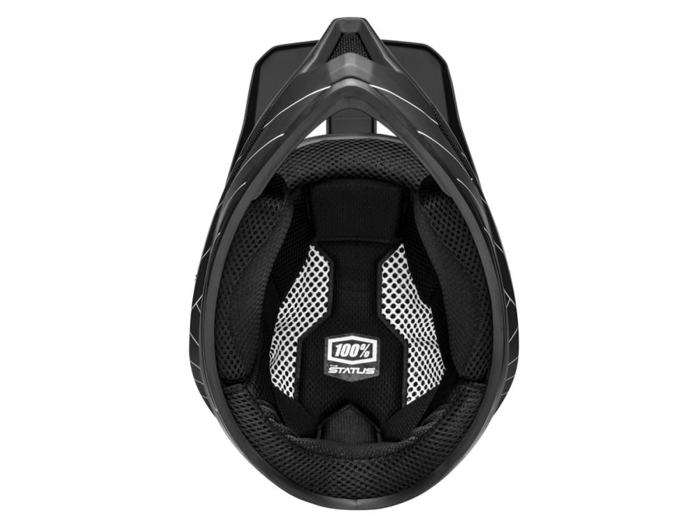 100% Status youth helmet YS black - leichter Fullface-Kinderhelm mit maximalem Schutz
