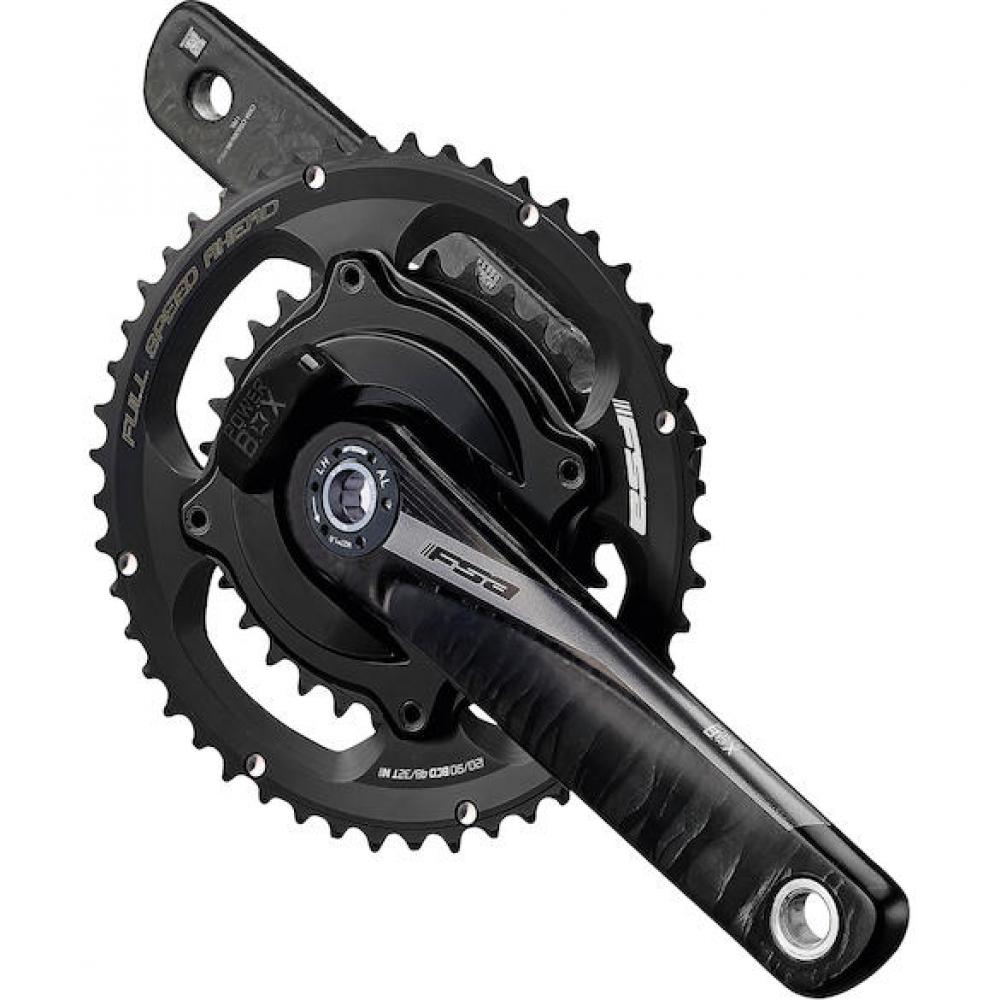 FSA Leistungsmesskurbel Powerbox Road Carbon Supercompact 175 mm Schwarz - präzise Wattmessung