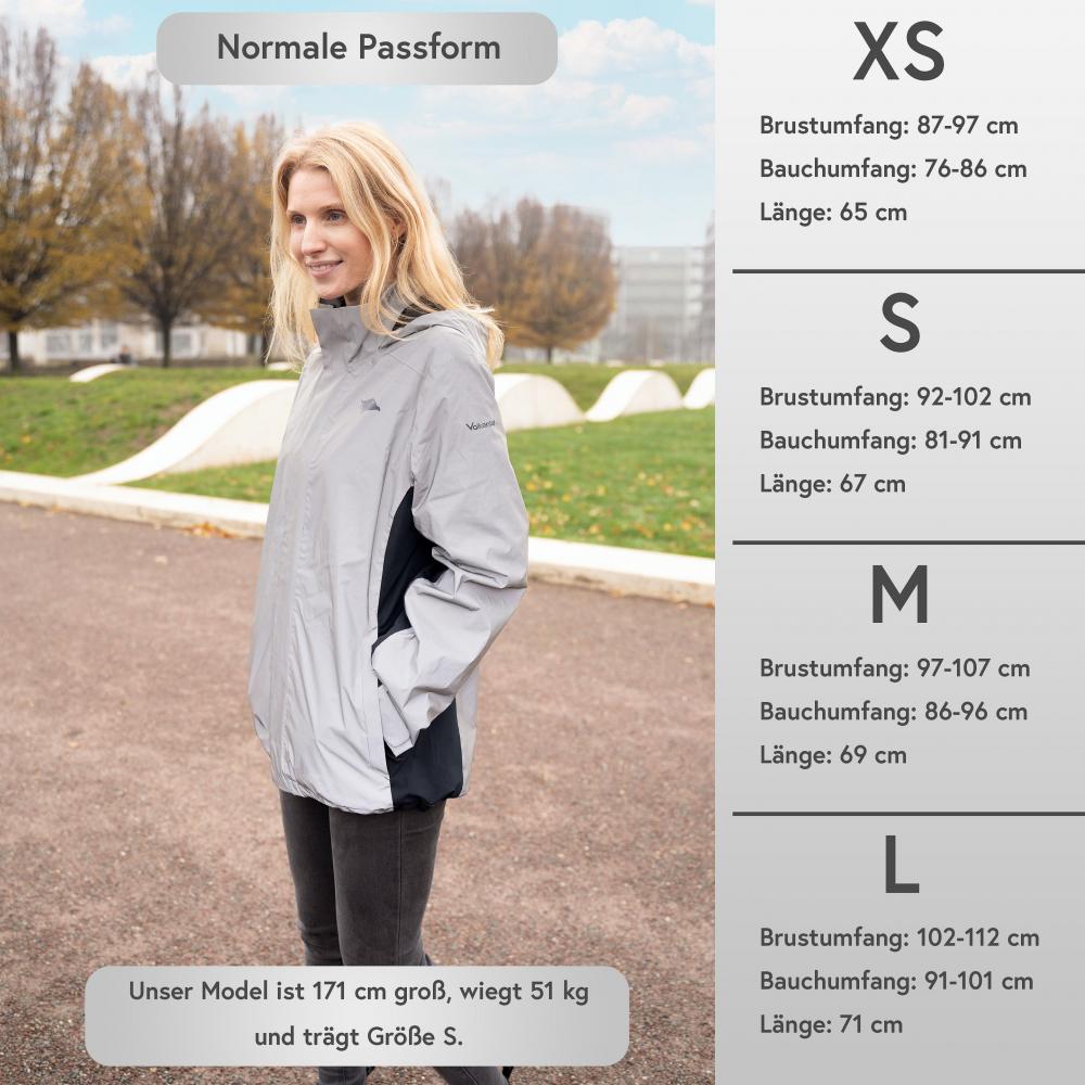 Valkental Damenjacke 3in1 Smart Jacket wasserdichte Jacke mit Fleece Zipp-In XS grau