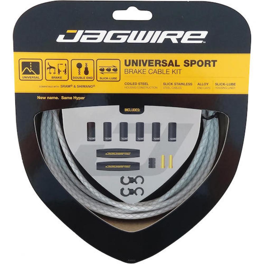 Jagwire Bremszugset Universal Sport 3000 mm Weiß geflochten - sanfte, kraftvolle Bremsperformance