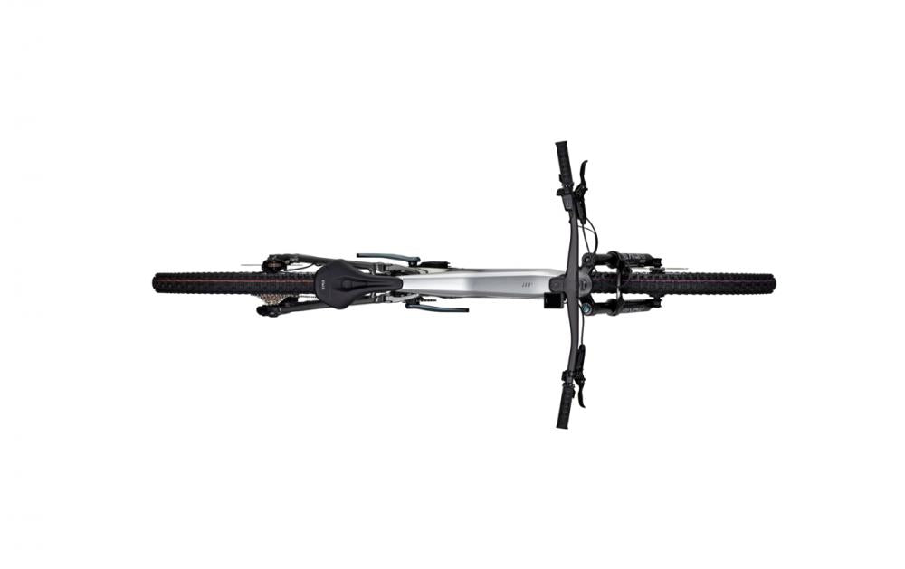 Focus JAM² 6.0 29" E-MTB in Nepalsilver/Steelgrey, von oben. Kraftvolles E-Mountainbike für Trail-Performance.