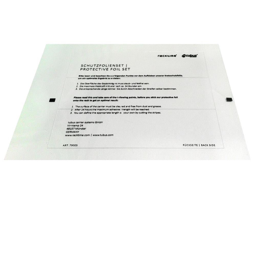 Racktime Schutzfolien Set transparent für Fahrrad Gepäckträger – Kratzschutz.