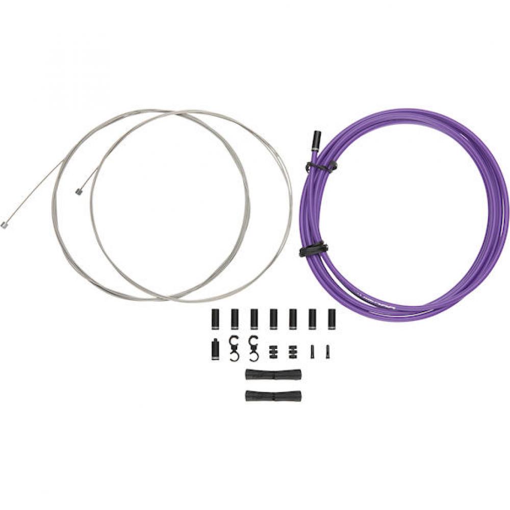 Jagwire Schaltzugset Road & Mountain Sport Universal Lila - präzise Schaltperformance