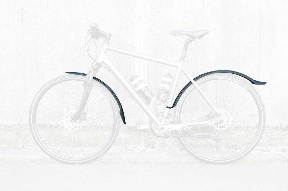 SKS VELO 55 CROSS Schutzblech-Set für 26\"-29\" Fahrräder, geeignet für Reifenbreite 42-50 mm, einfache Universalbefestigung, optional mit Streben, aus schlagfestem Kunststoff