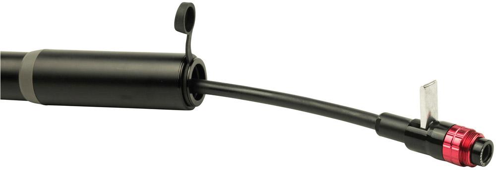SILCA Gravelero Minipumpe 35 % mehr Volumen pro Hub, ausziehbarer Schlauch, kompatibel mit Presta- und Schrader-Ventilen, max. 5,5 bar, inkl. Halterung