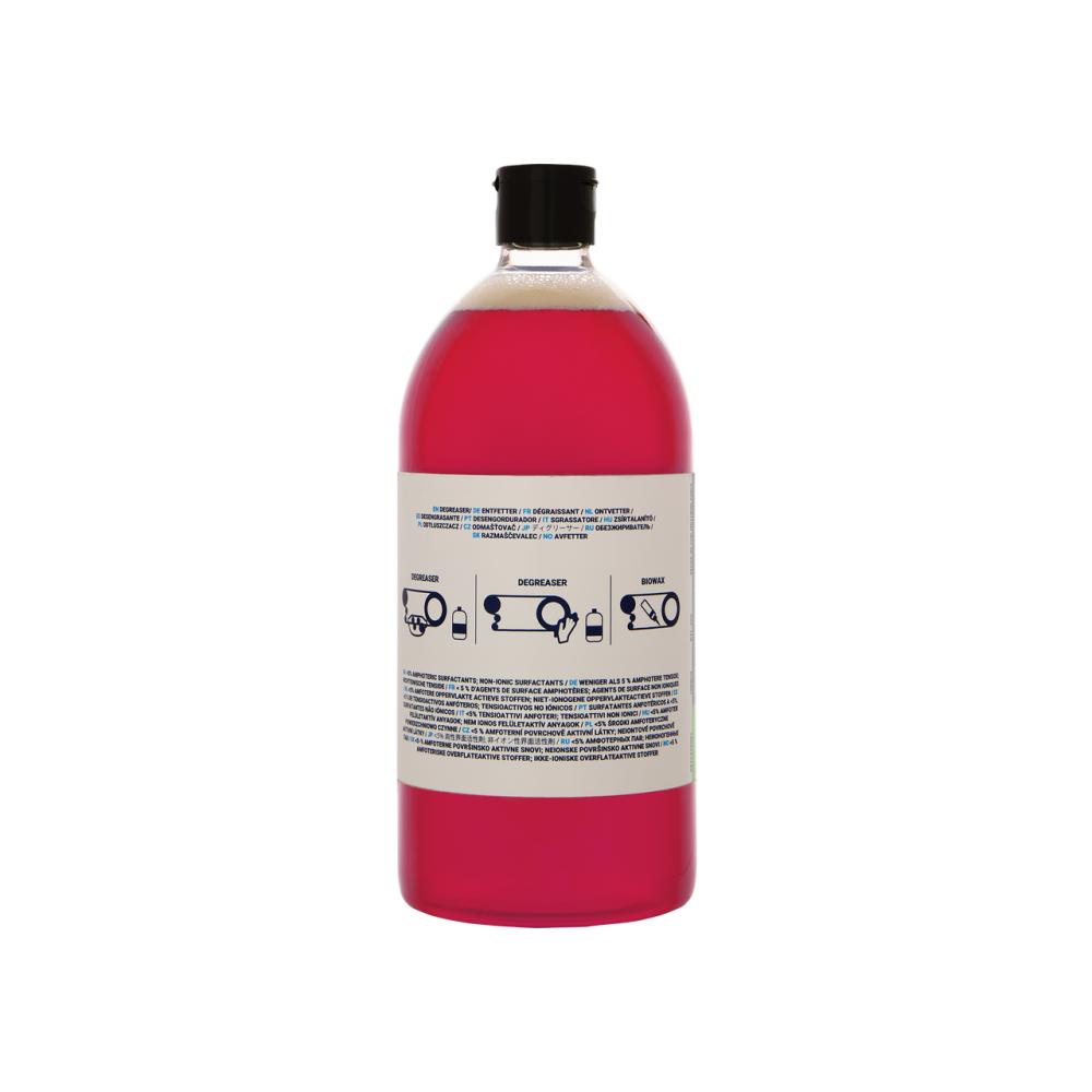 Rote 1L Flasche BBB Cycling Bio-Antriebsreiniger, ein kraftvoller Entfetter für Fahrradantriebe.
