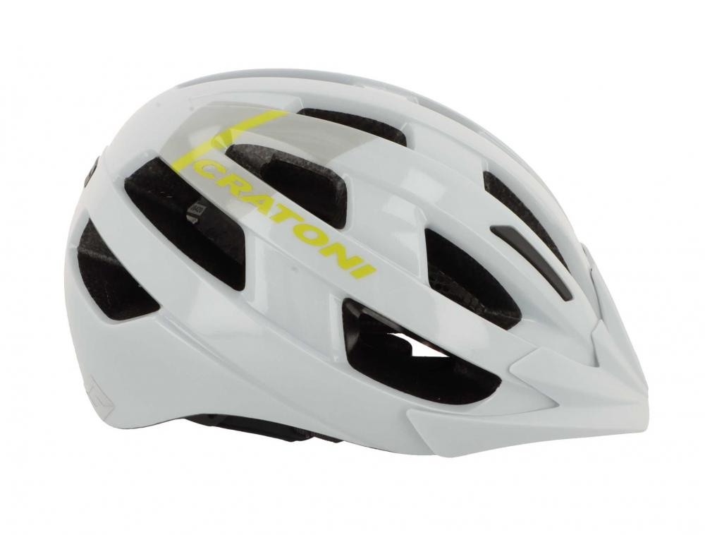 Cratoni Helm Velo-X City weiß lime glanz M/L 56 bis 60cm