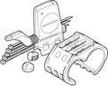 CATEYE Sensor/Halter-Kit Q3/Q3a/Q3 Einheitsgröße - Set für zweites Fahrrad