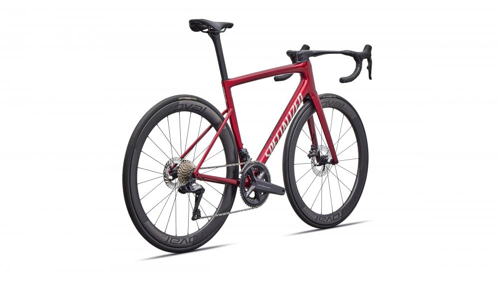 Specialized Tarmac SL8 Pro Rennrad - Größe 44, Gloss Red Sky Chrome, Shimano Ultegra Di2, Roval Rapide CL II, Powermeter
