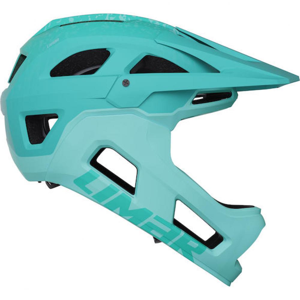 Limar Livigno + Mips Matt Deep L Minzgrün - leichter Fullface-Helm mit maximalem Schutz