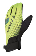 CHIBA BioXCell Warm Winter - wasserdichte Winter-Radhandschuhe, neongelb, S