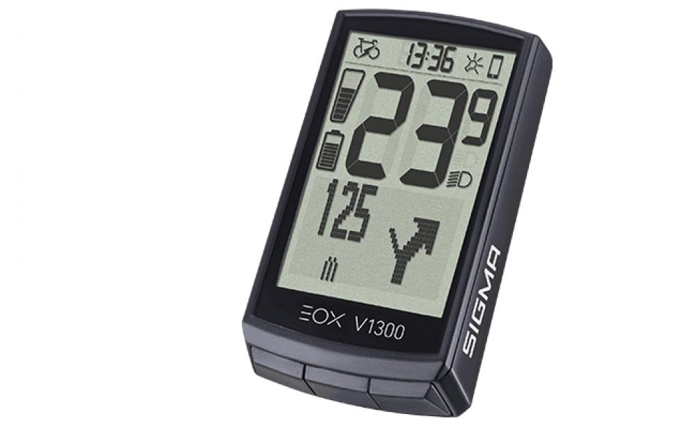 Sigma EOX VIEW 1300 E-Bike-Computer Schwarz - Kabelloses Display mit Komoot-Navigation