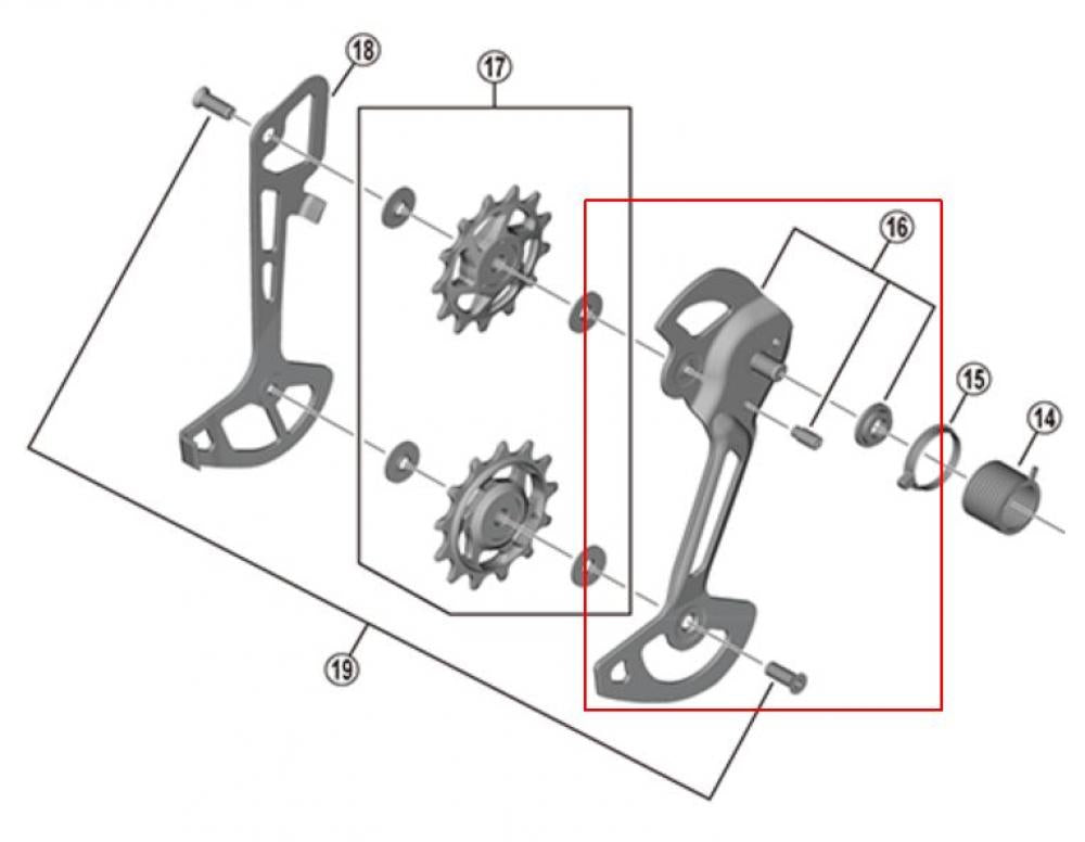 SHIMANO Kettenleitblech für RD-M8120 SGS-Type Kettenleitblech