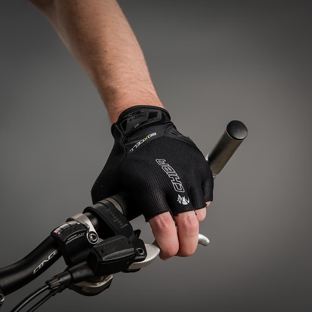 CHIBA BioXCell Air - Radhandschuhe kurz, schwarz, Größe M, BioXCell-Polsterung