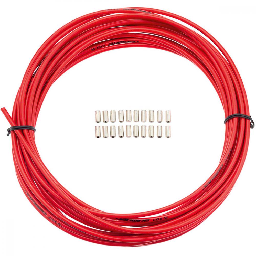 Jagwire CGX-SL Bremszugaußenhülle Ø 5 mm x 10 m Rot - Slick-Lube Liner
