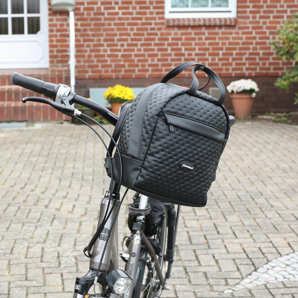 Haberland Rucksack-Lenkertasche Bella schwarz - clevere 2in1-Lösung für E-Bikes