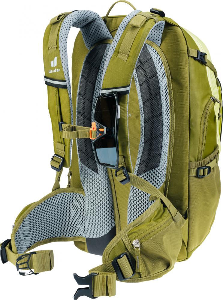 Deuter Trans Alpine 24 Fahrradrucksack 24L Grün - Kompakter Tourenrucksack für Mountainbike-Tagestouren