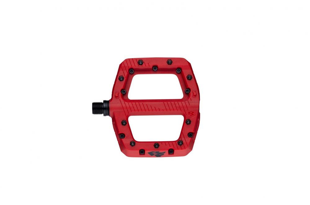 Race Face Chester Small Plattform-Pedal, red - robustes MTB-Pedal mit sicherem Grip
