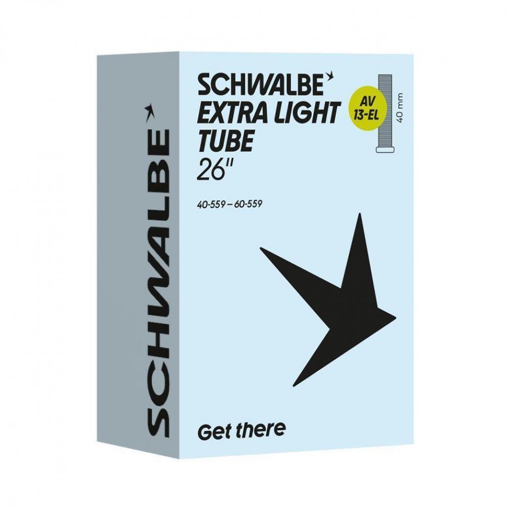 Schwalbe Schlauch 13-EL 26 Zoll 40/60-559 - AV 40 mm Extra Light