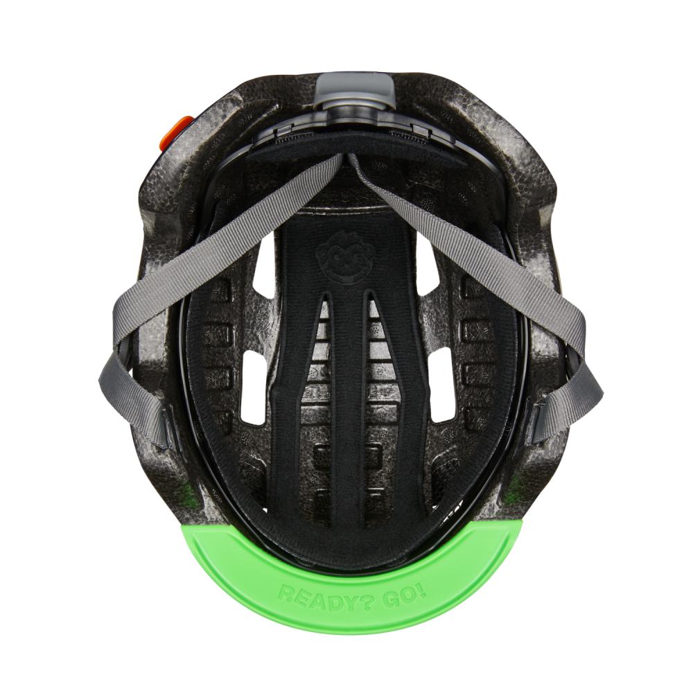 AFFENZAHN Helm Panther Schwarz Größe M 50-56cm Kopfumfang mit Sicherheits-Rücklicht