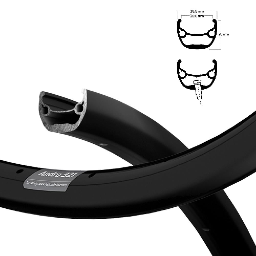Ryde Felge ANDRA 321 21-622 Disc schwarz 36 Loch VL=6,5