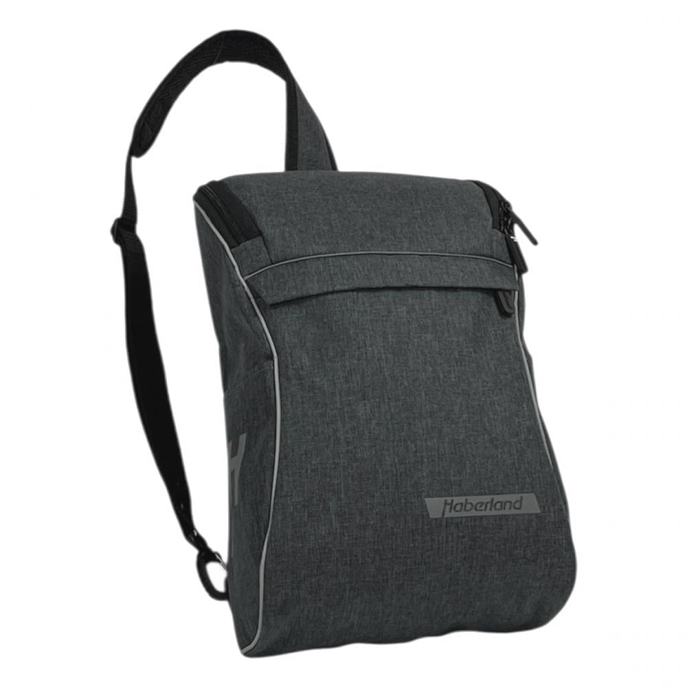 Haberland Umhängetasche Slingbag anthrazit/reflex - leichte City-Sling mit Organisation