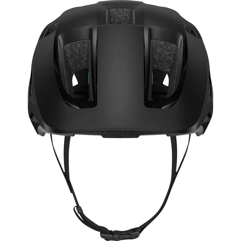 LAZER Helm Finch KinetiCore MTB Schwarz matt, Rückansicht. Sicherer Trail-Helm mit Top-Belüftung.