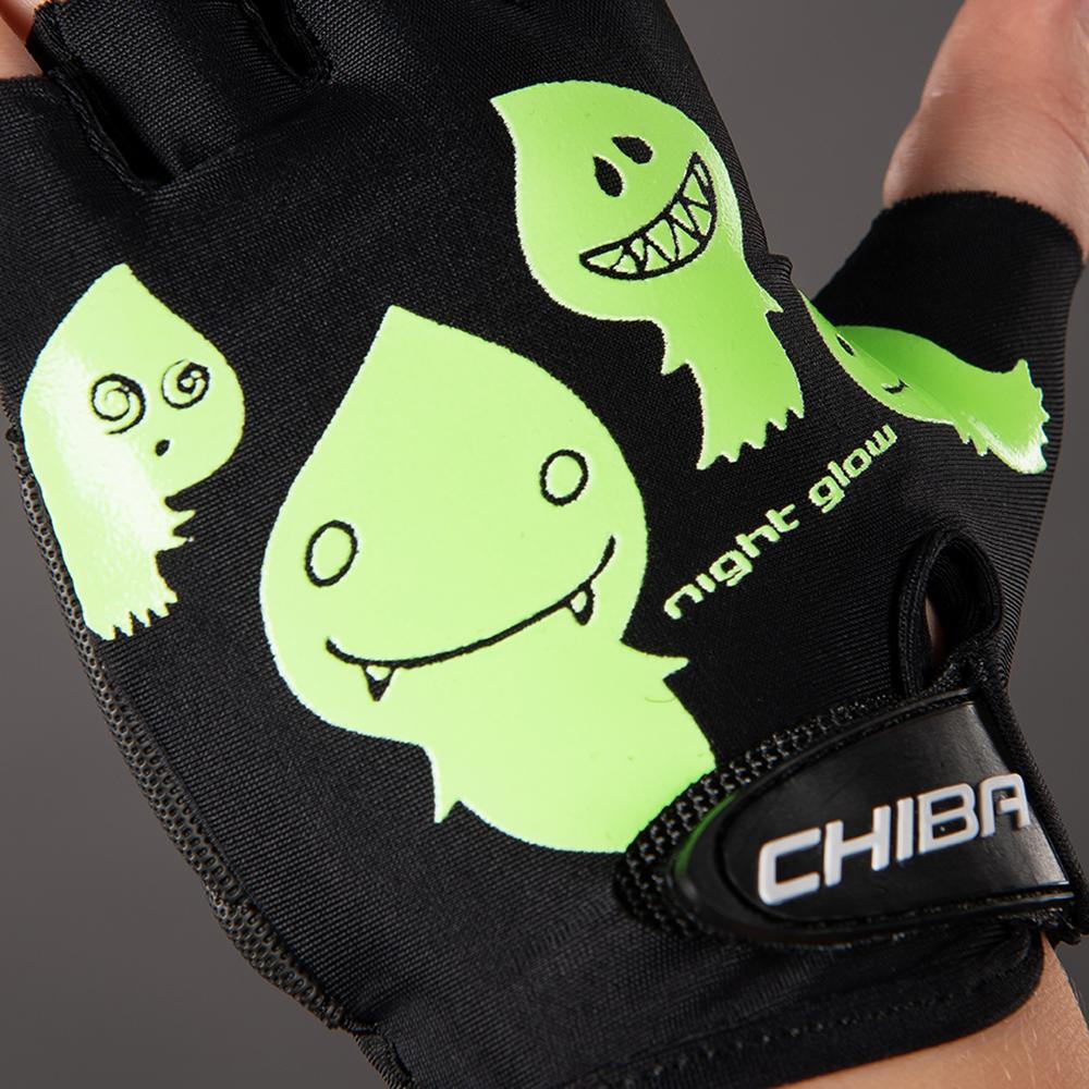 CHIBA Cool Kids - Kinder Fahrradhandschuhe schwarz, Größe M