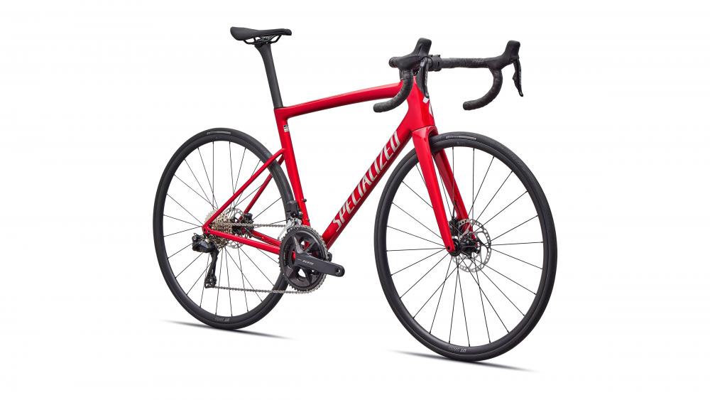 Specialized Tarmac SL8 Comp Di2 Rennrad - Größe 58, Red Tint Silver Dust, FACT 10r Carbon, Shimano 105 Di2, DT Swiss R470