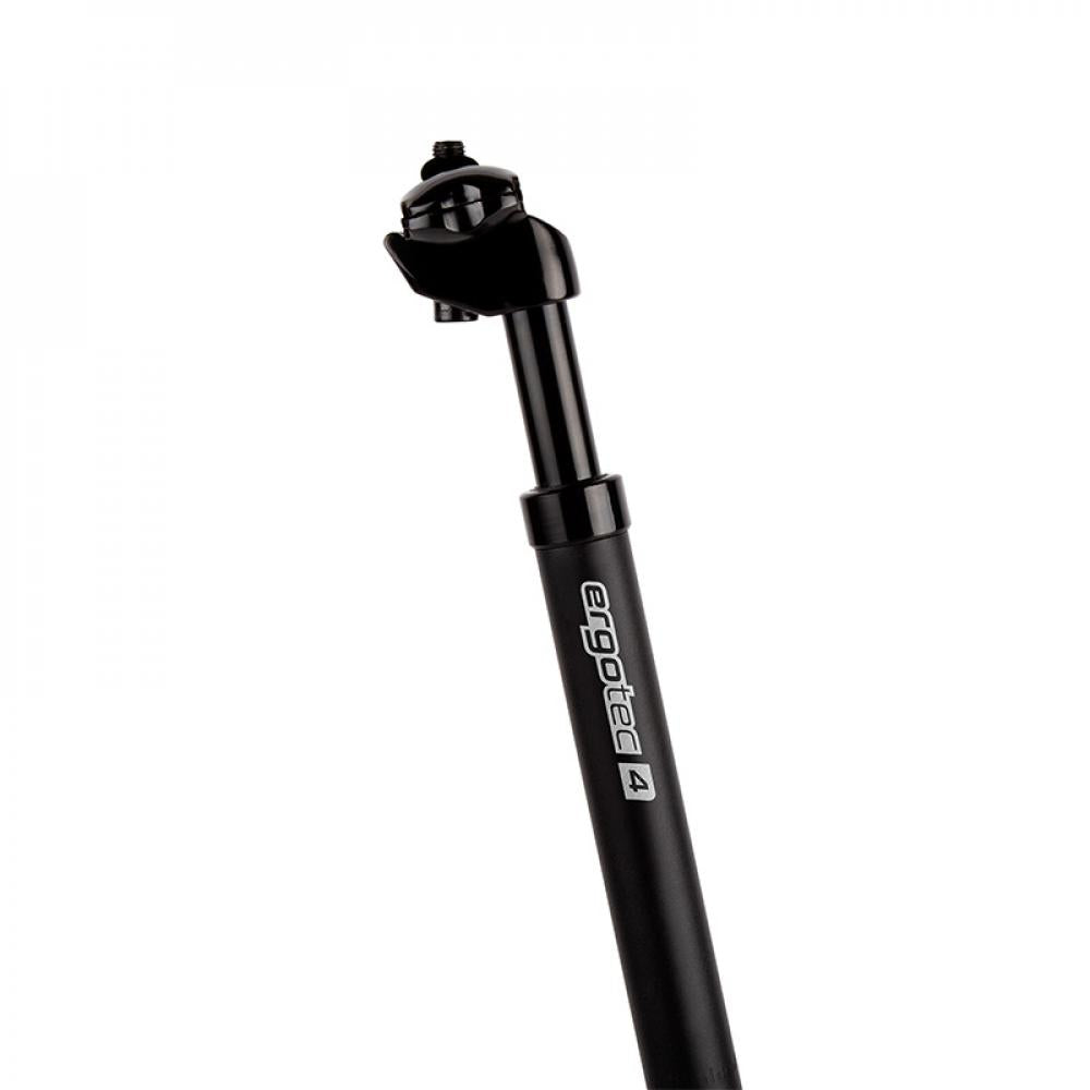 Ergotec Federstütze SP-4.0 27,2 x 350 mm - gefederte Sattelstütze, 47 mm Federweg, 15 mm Versatz, AL 6061 T6, schwarz